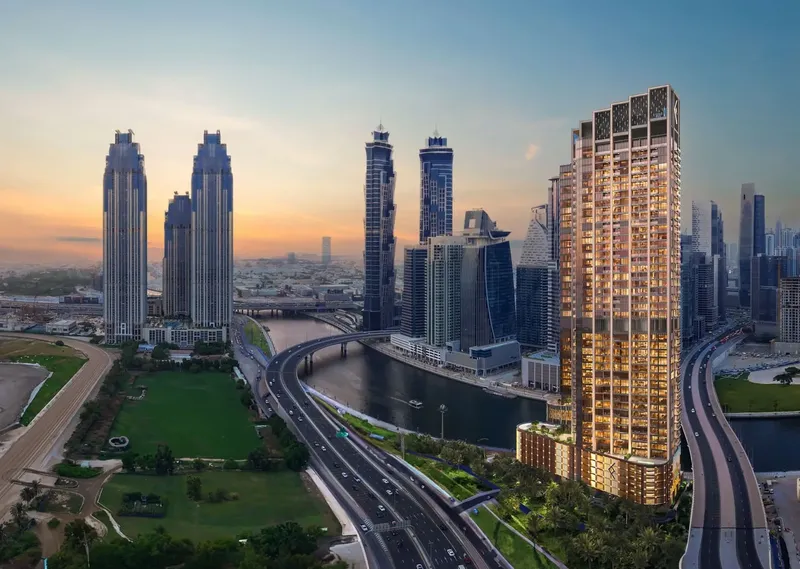 Exterior at One River Point in Business Bay Dubai