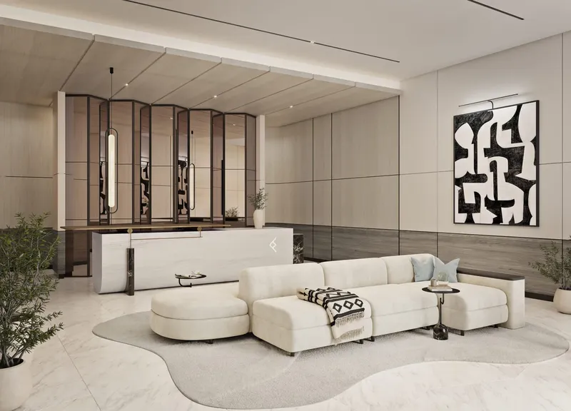 Lobby at One River Point in Business Bay Dubai