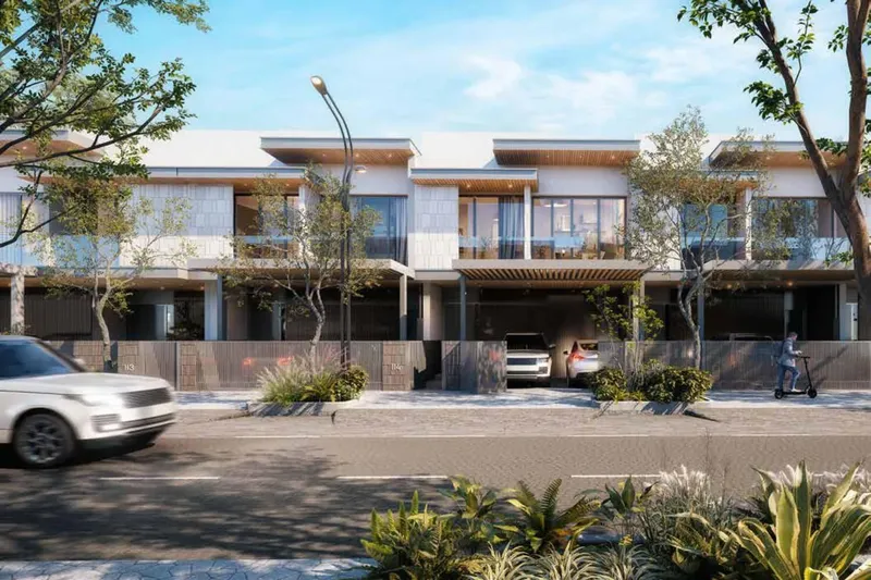 Exterior at Pinewood Estate Homes in Jumeirah Golf Estates Dubai