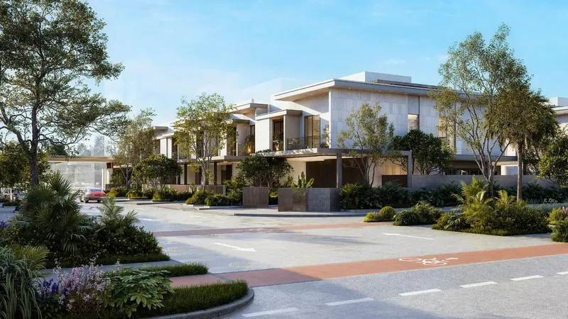 Exterior at Pinewood Estate Homes in Jumeirah Golf Estates Dubai