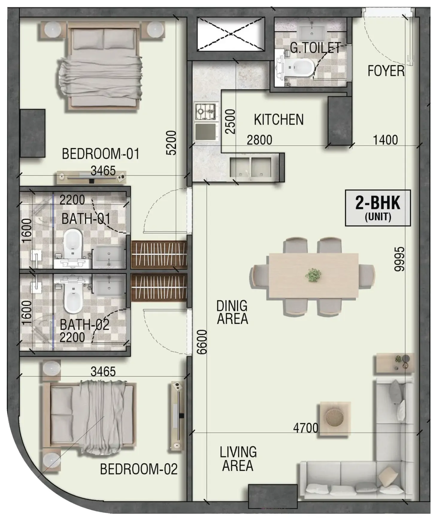 Lincoln Star Real Estate Development Ramada Residences by Wyndham in Dubai South floor plan