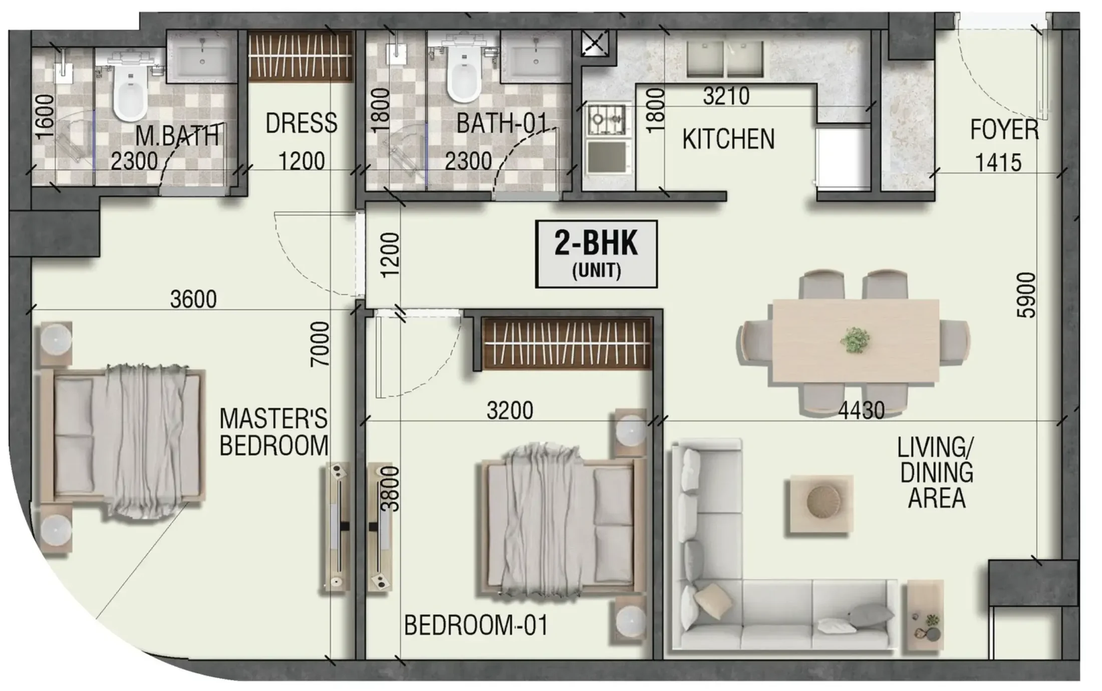 Lincoln Star Real Estate Development Ramada Residences by Wyndham in Dubai South floor plan