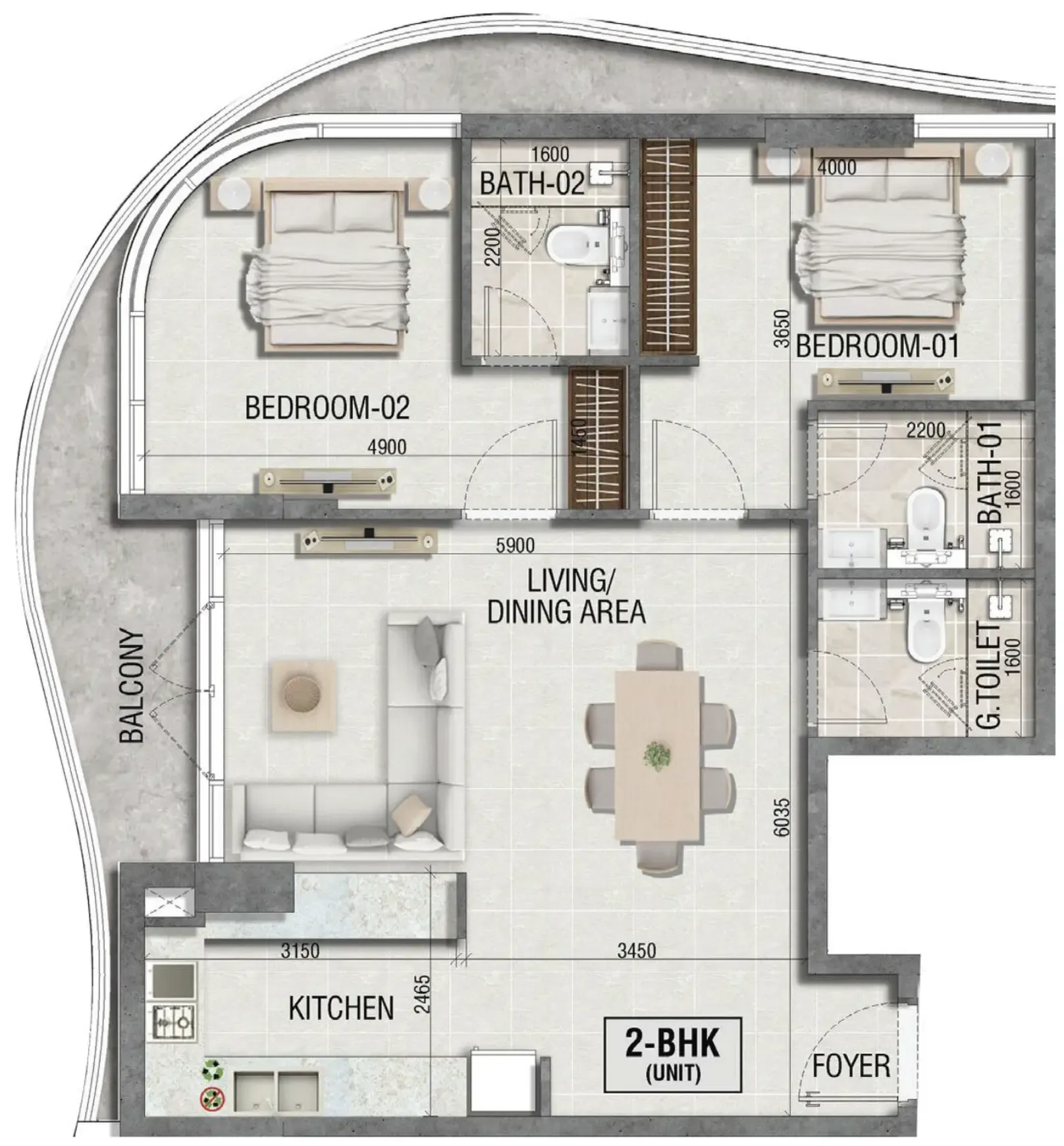 Lincoln Star Real Estate Development Ramada Residences by Wyndham in Dubai South floor plan