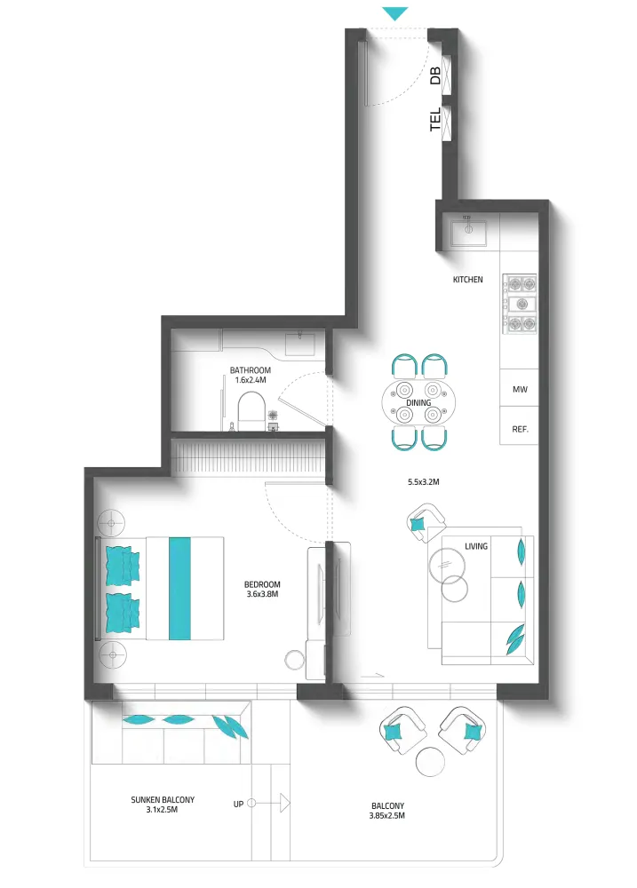 Reef Luxury Development Reef 996 floor plan