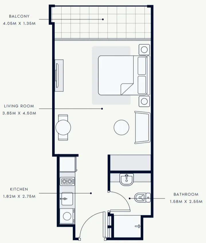 Azizi Riviera Beachfront floor plan