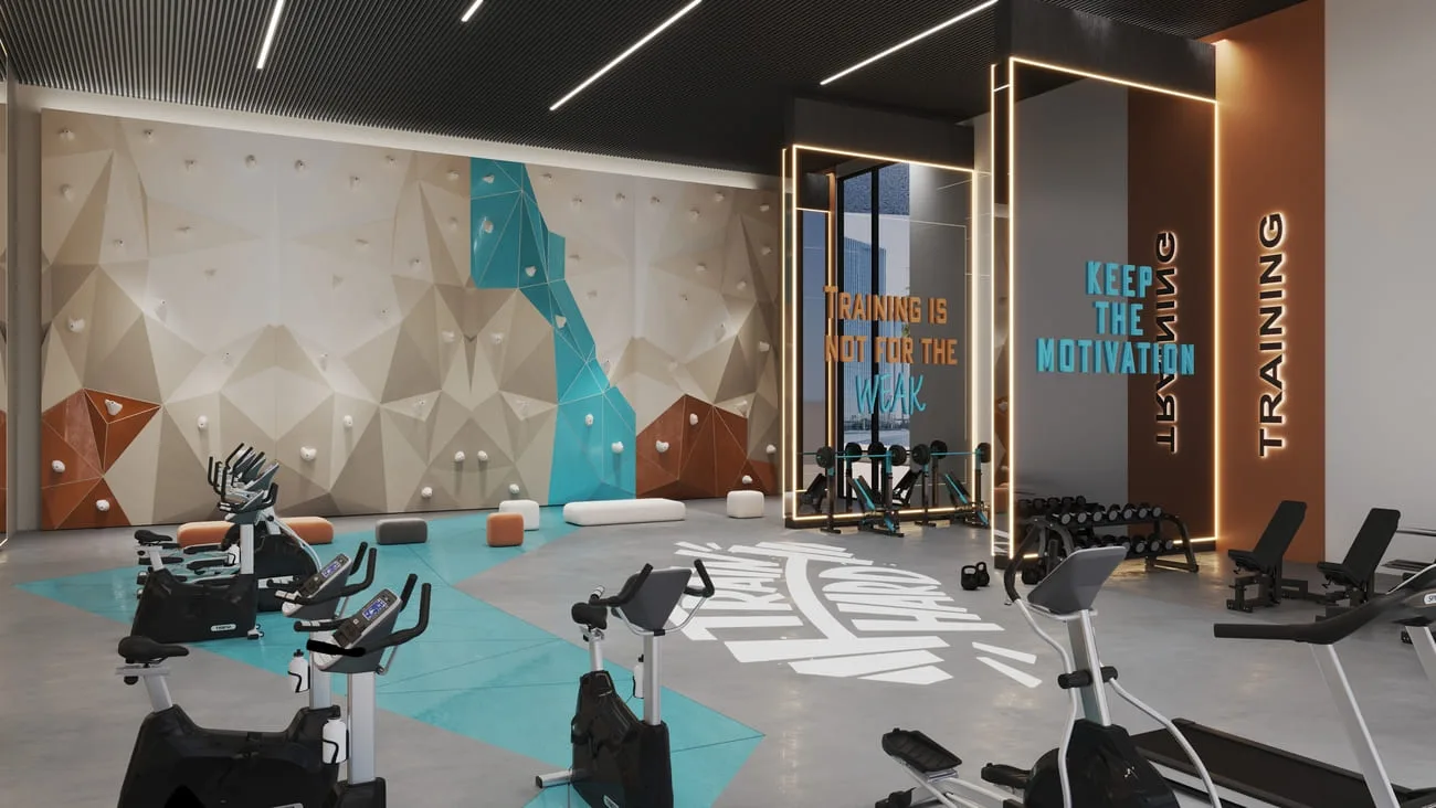 Indoor Gym amenity image at Rome by Samana Developers