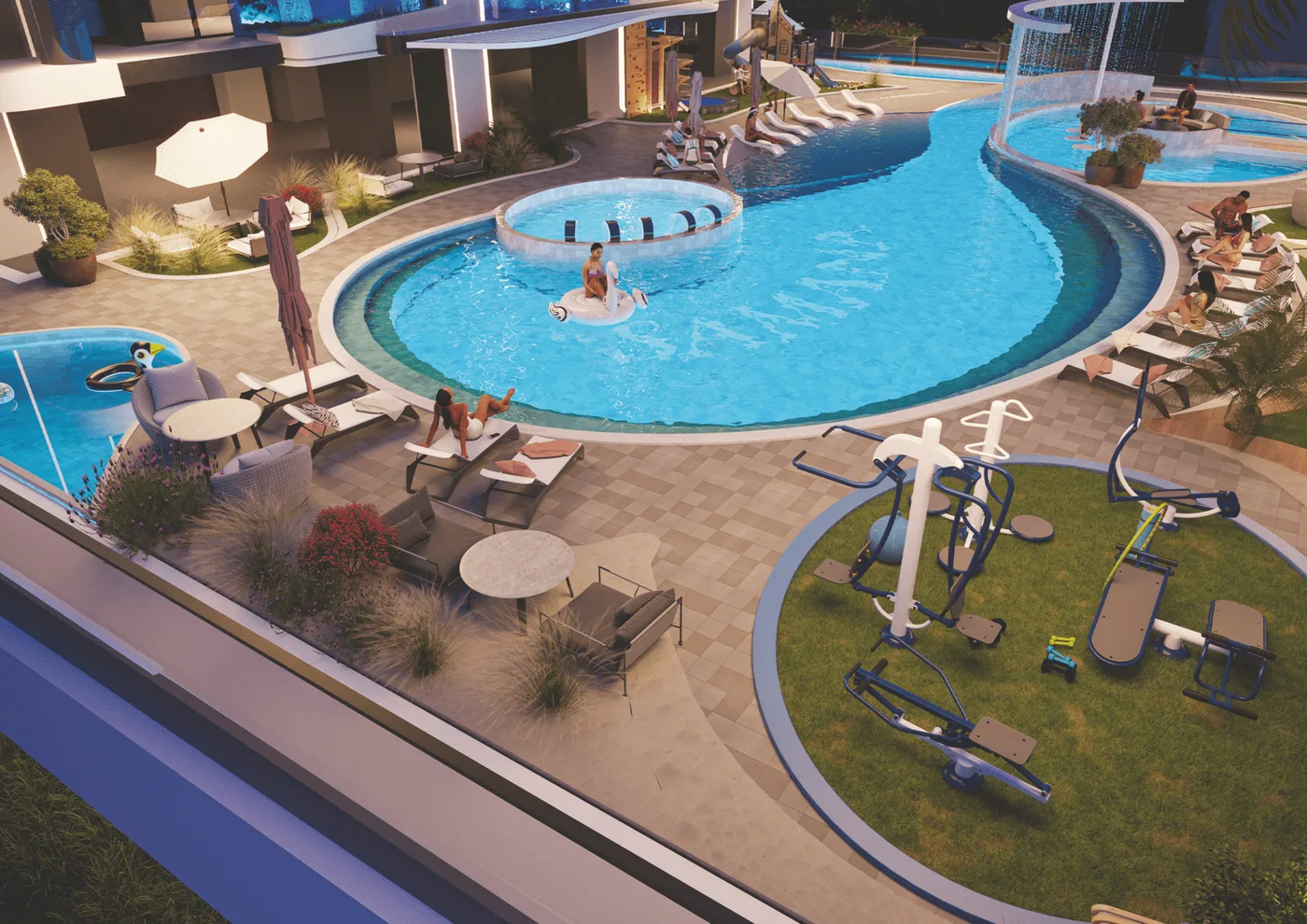 Outdoor Sitting Lounge amenity image at Samana Manhattan 2