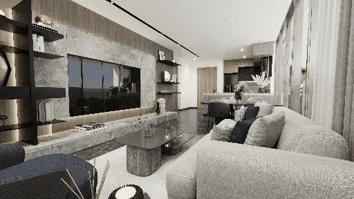 Interior at Samana Mykonos in Dubai Studio City Dubai