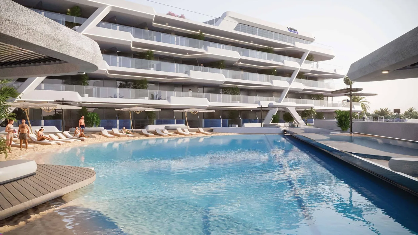Leisure Pool Deck amenity image at Samana Mykonos Signature