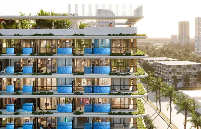 Exterior at Samana Park Meadows in Dubailand Residence Complex Dubai