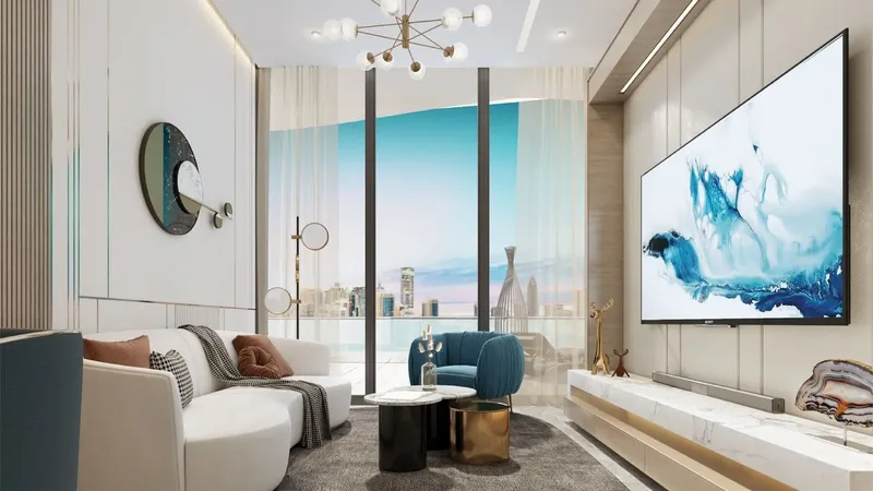 Interior at Samana Santorini in Dubai Studio City Dubai