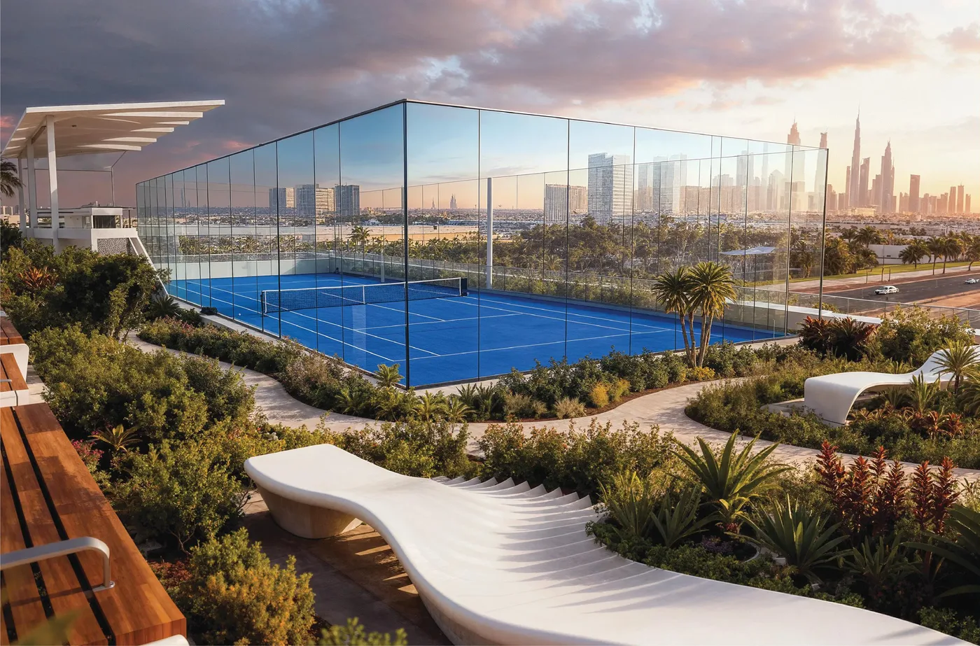 Padel Tennis & Badminton Court amenity image at Shahrukhz By Danube