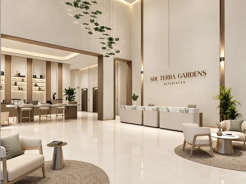 Lobby at SOL Terra Gardens in JVC (Jumeirah Village Circle) Dubai