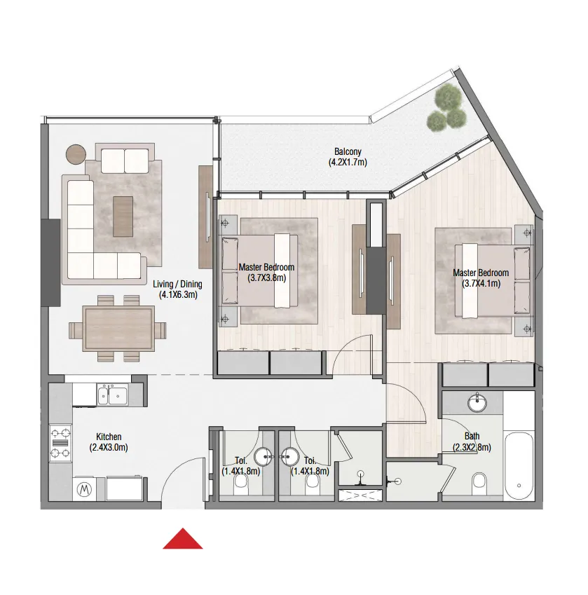 Dubai South Developers South Living floor plan
