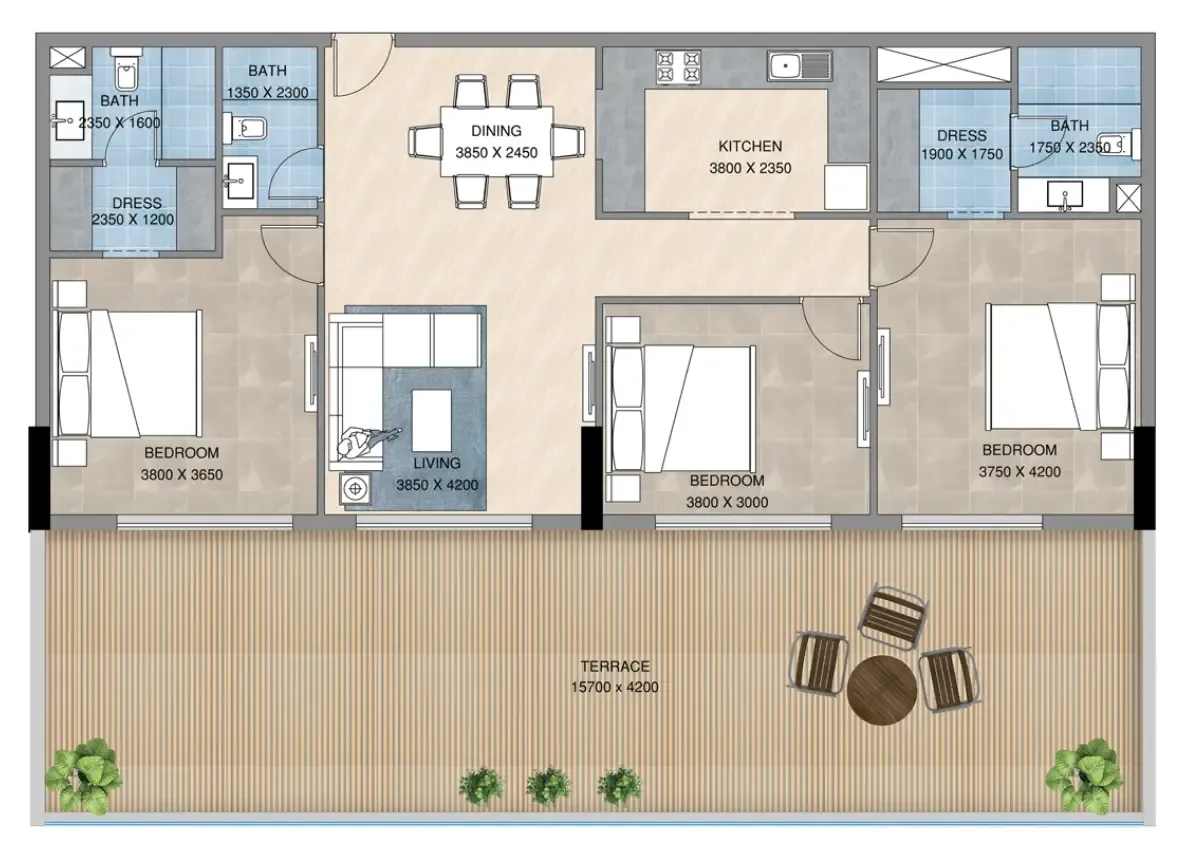 Purvanchal Development Sunbliss Residences floor plan