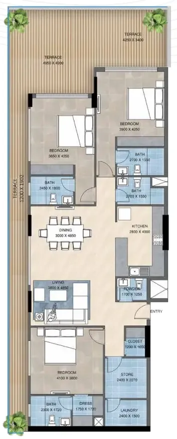 Purvanchal Development Sunbliss Residences floor plan