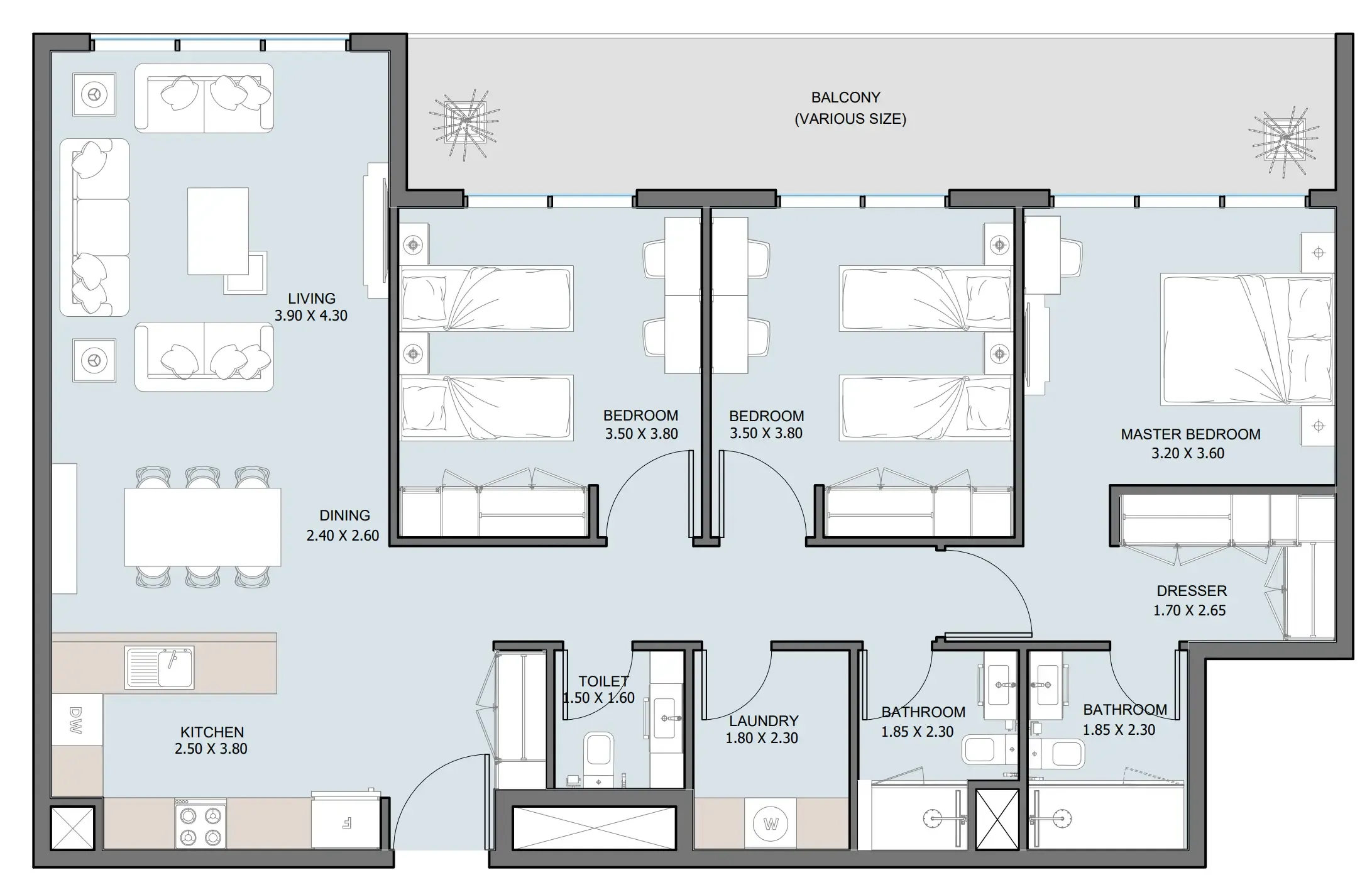 Reportage Properties The District floor plan