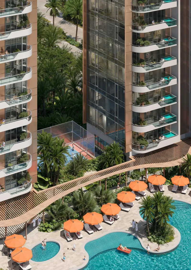 Exterior at The Orchard Place Towers D & E in JVC (Jumeirah Village Circle) Dubai