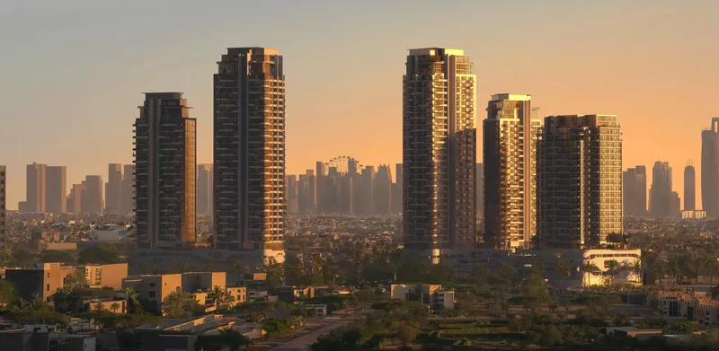 Exterior at The Orchard Place Towers D & E in JVC (Jumeirah Village Circle) Dubai