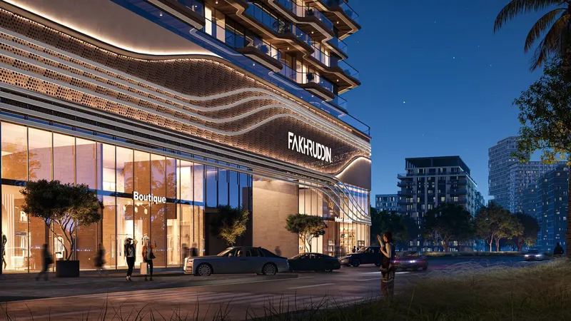 Exterior at Treppan Vision in Dubai Land Residence Complex Dubai