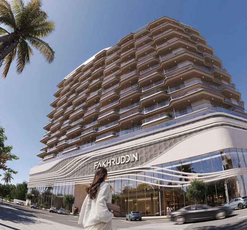 Exterior at Treppan Vision in Dubai Land Residence Complex Dubai