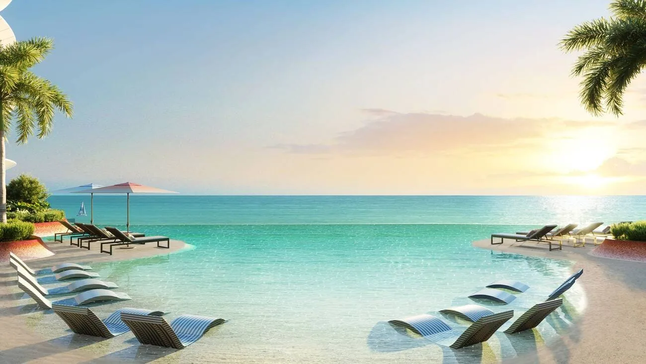 Adult Urban Beach Pool amenity image at Trio Isle