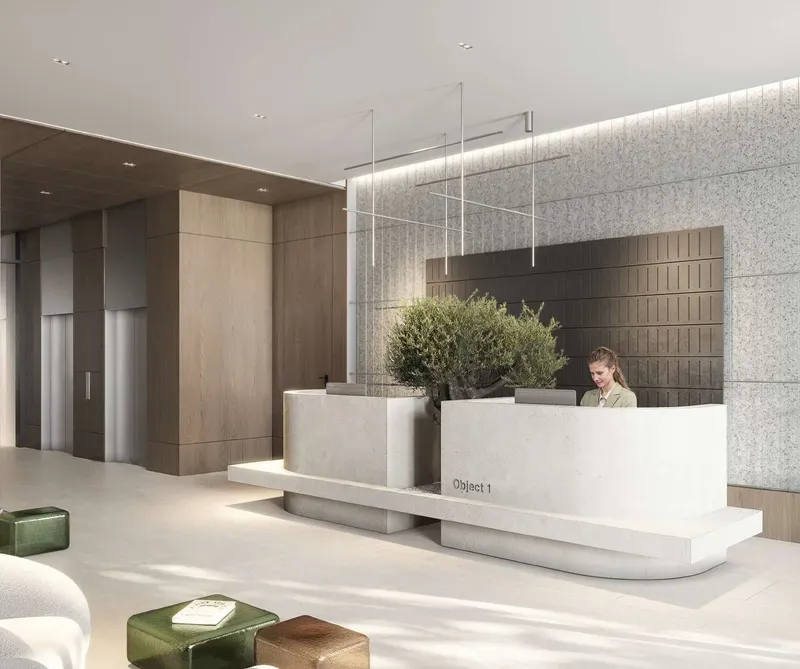 Lobby at V1VID Tower in JVT (Jumeirah Village Triangle) Dubai