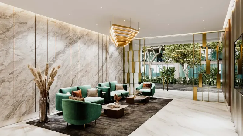 Lobby at Views VII by Golden Woods in Dubai South Dubai