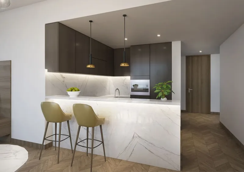 Interior at Wasl1 1 Residences in Al Kifaf Dubai