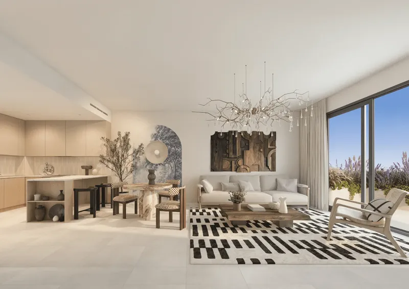 Interior at Weybridge Gardens 2 in Dubailand Residence Complex Dubai