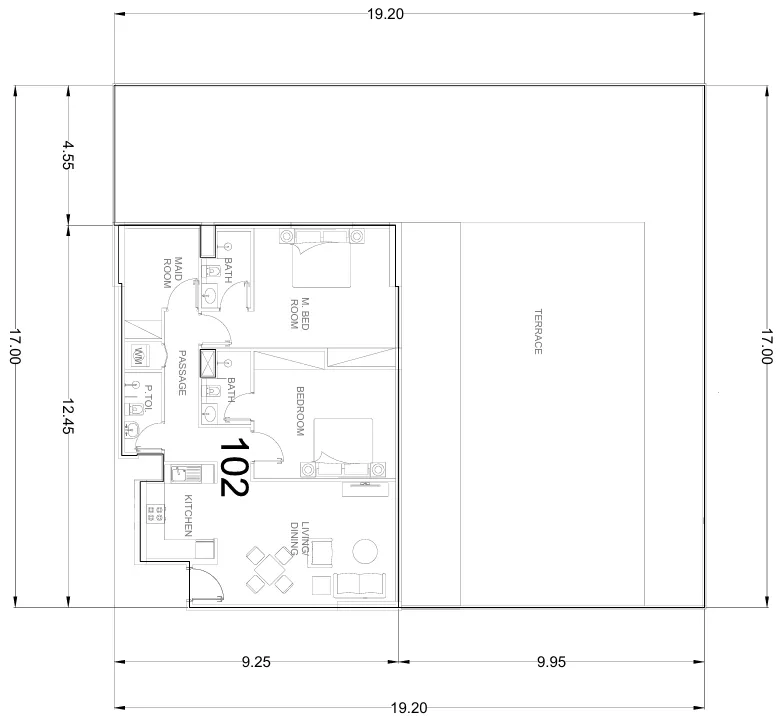 AG Properties Whitecliffs Residences floor plan