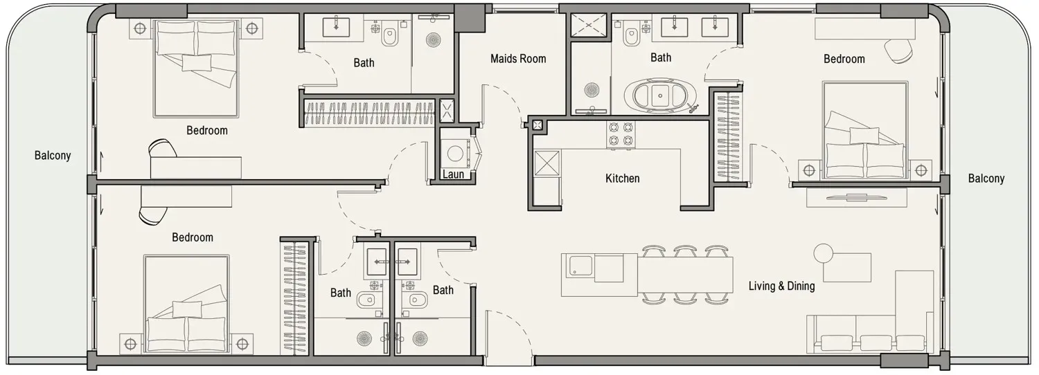 Iman Developers 113 Residences by Iman floor plan