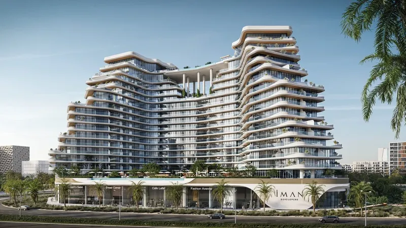 Exterior at 15 Cascade Featured by Versace Ceramics in Dubai Motor City