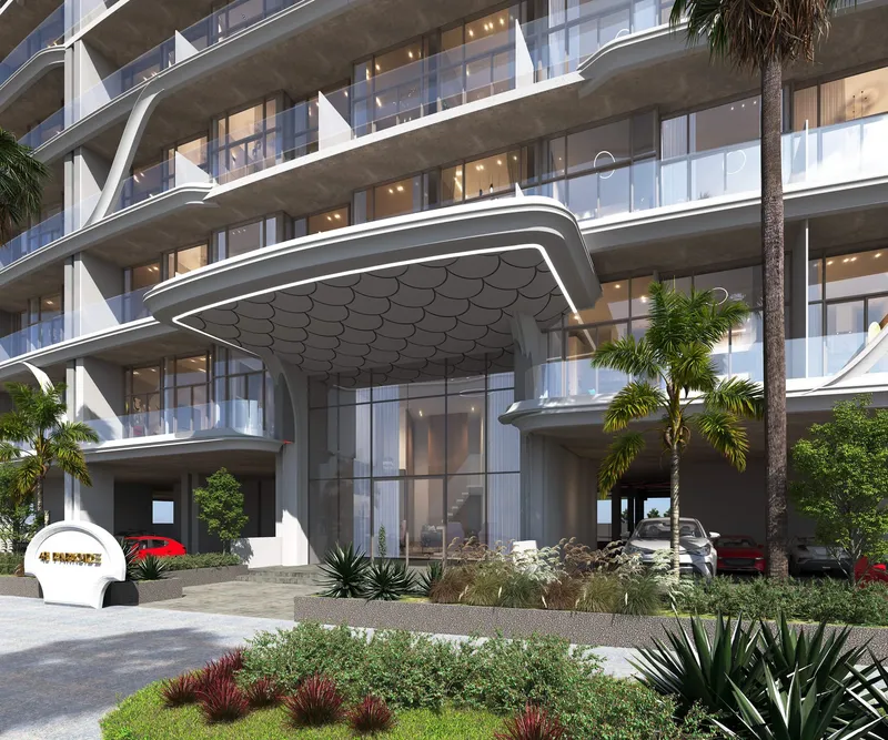 Exterior at 48 Parkside in Arjan Dubai