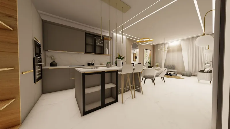 Interior at 48 Parkside in Arjan Dubai