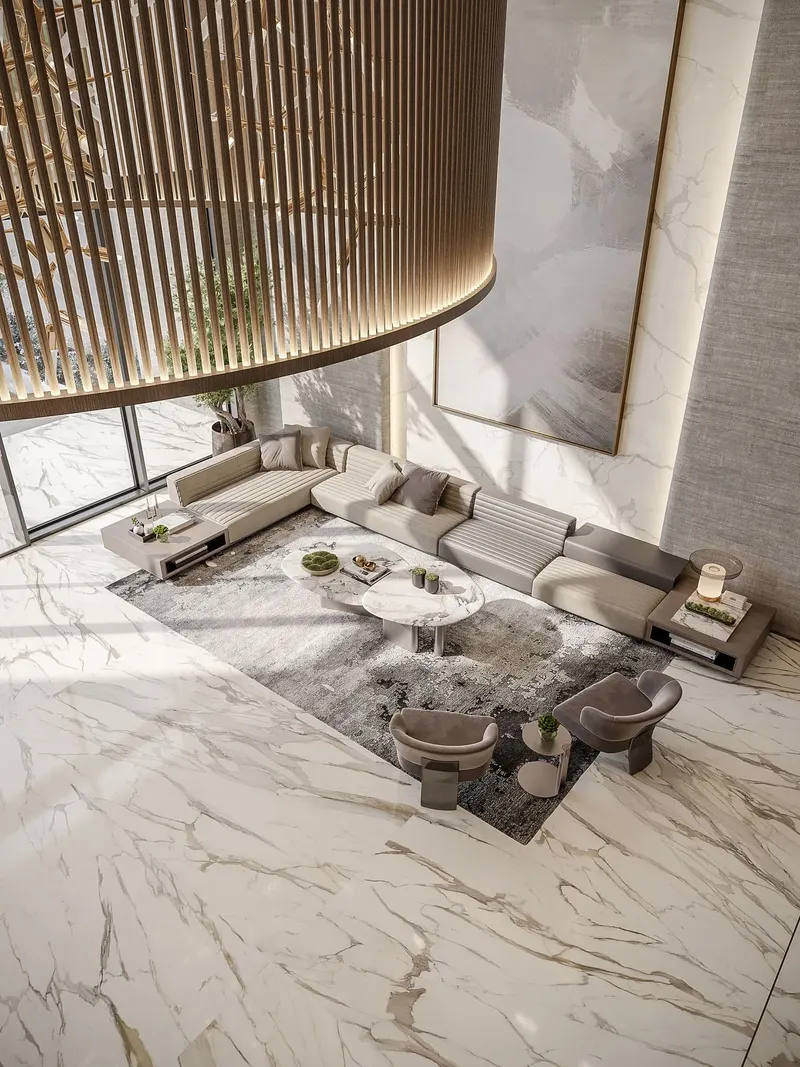 Lobby at 48 Parkside in Arjan Dubai