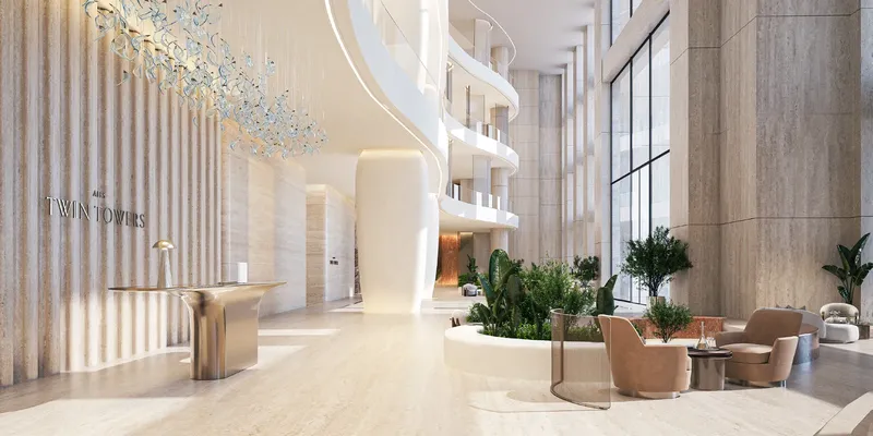 Lobby at AHS Twin Towers in City Walk Dubai