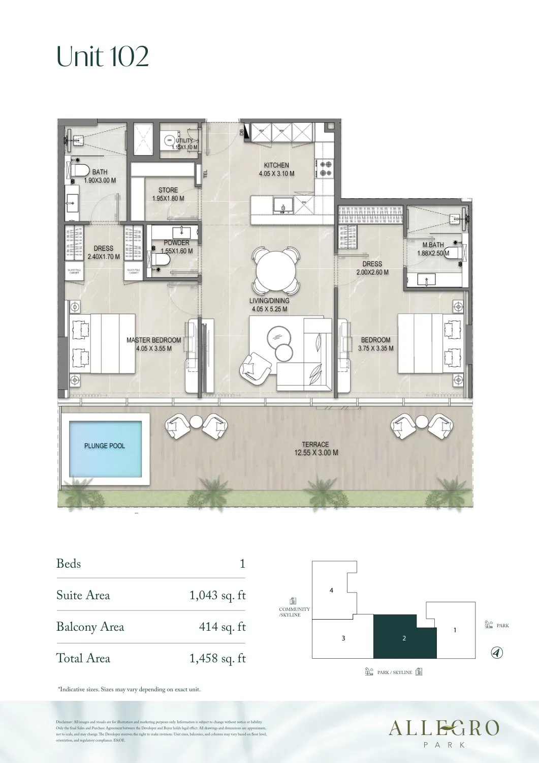 Mill Hill Riviera Development Allegro Park floor plan