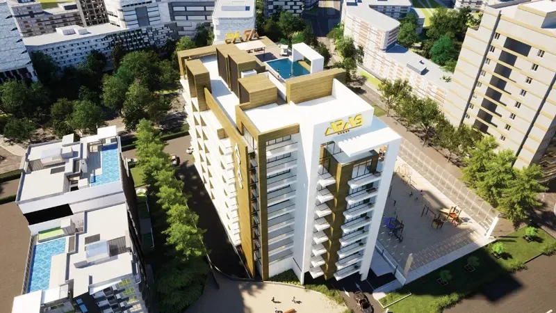 Exterior at Aras Heights in Majan Dubai