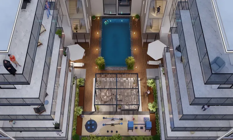 Exterior at Arche Residences in Dubai South Dubai