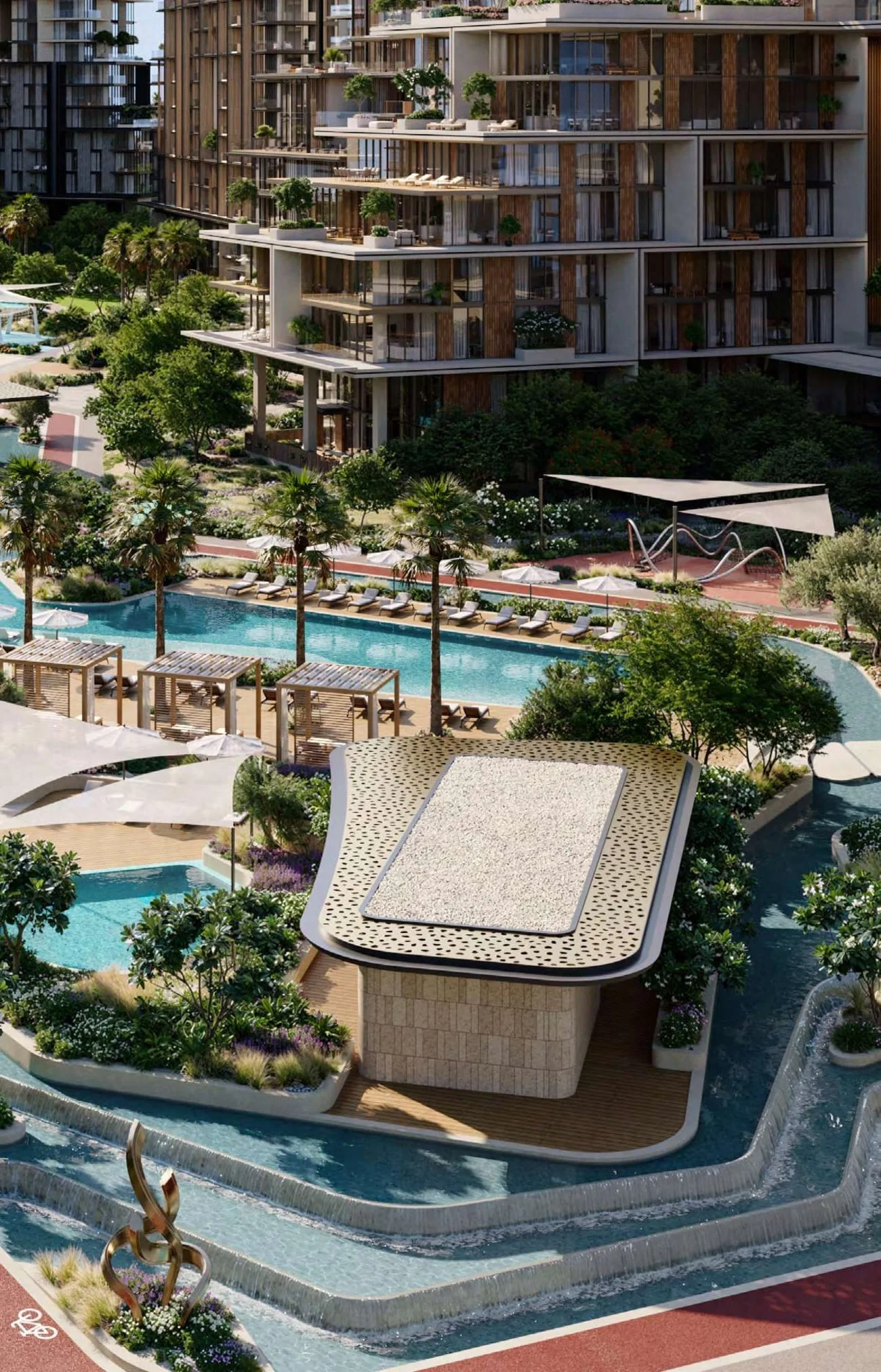 Cascading Water Features amenity image at City Walk Crestlane