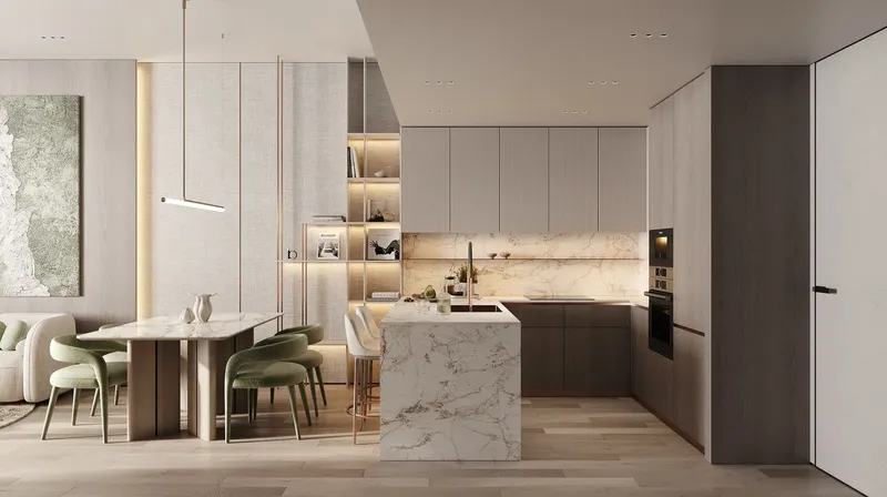 Interior at Cove Edition 2 in Dubai Land Residence Complex Dubai