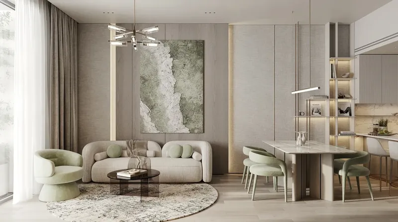 Interior at Cove Edition 2 in Dubai Land Residence Complex Dubai