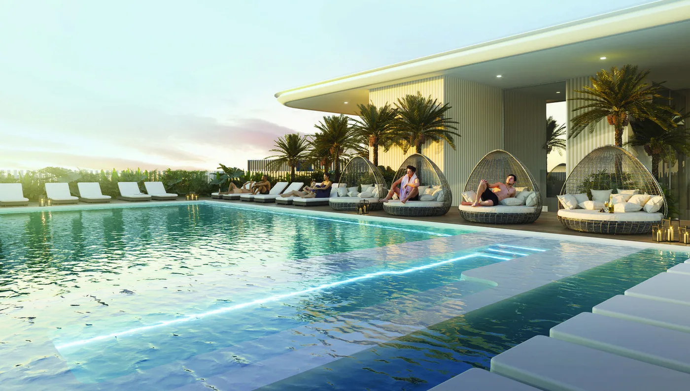 Rooftop Swimming Pools amenity image at Cove Edition 2