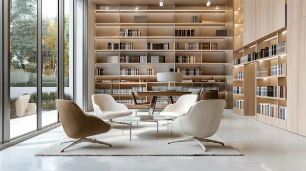 Library amenity image at Enta Residences