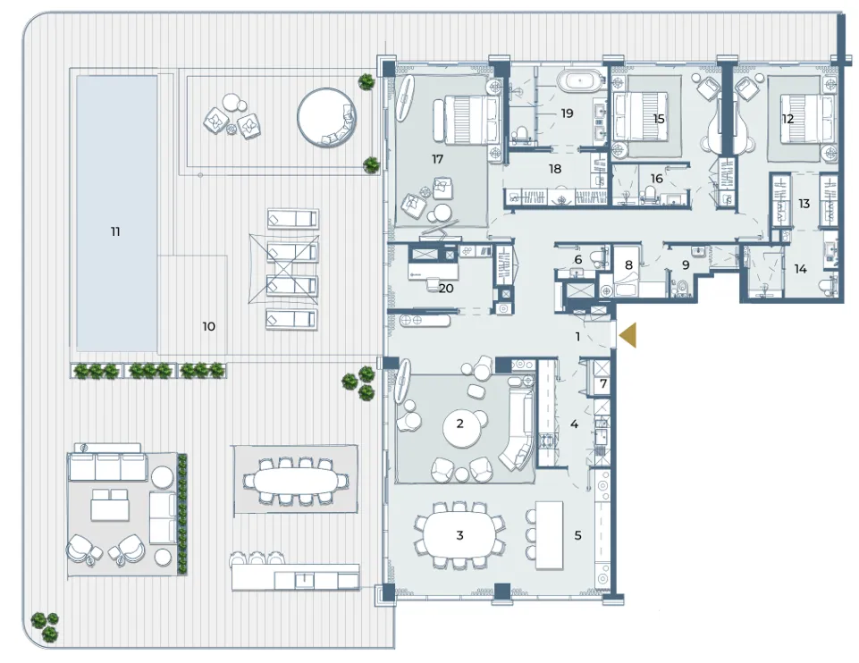 Ardee Developments Fairmont Residences Al Marjan Island floor plan