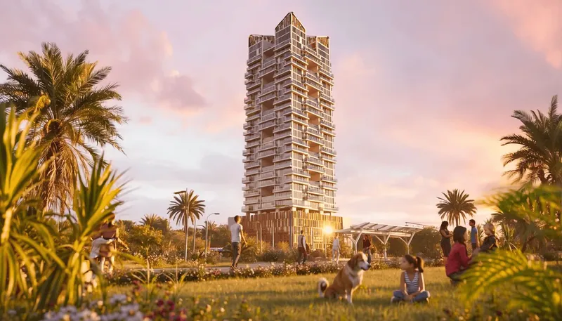 Exterior at Gharbi 2 Residences in JVC (Jumeirah Village Circle) Dubai