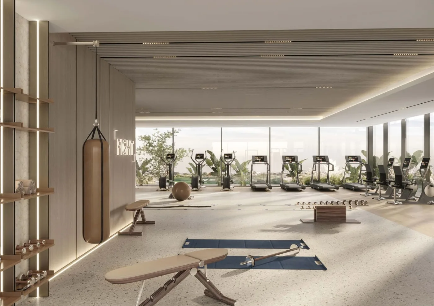 Indoor Gym amenity image at Golf Place