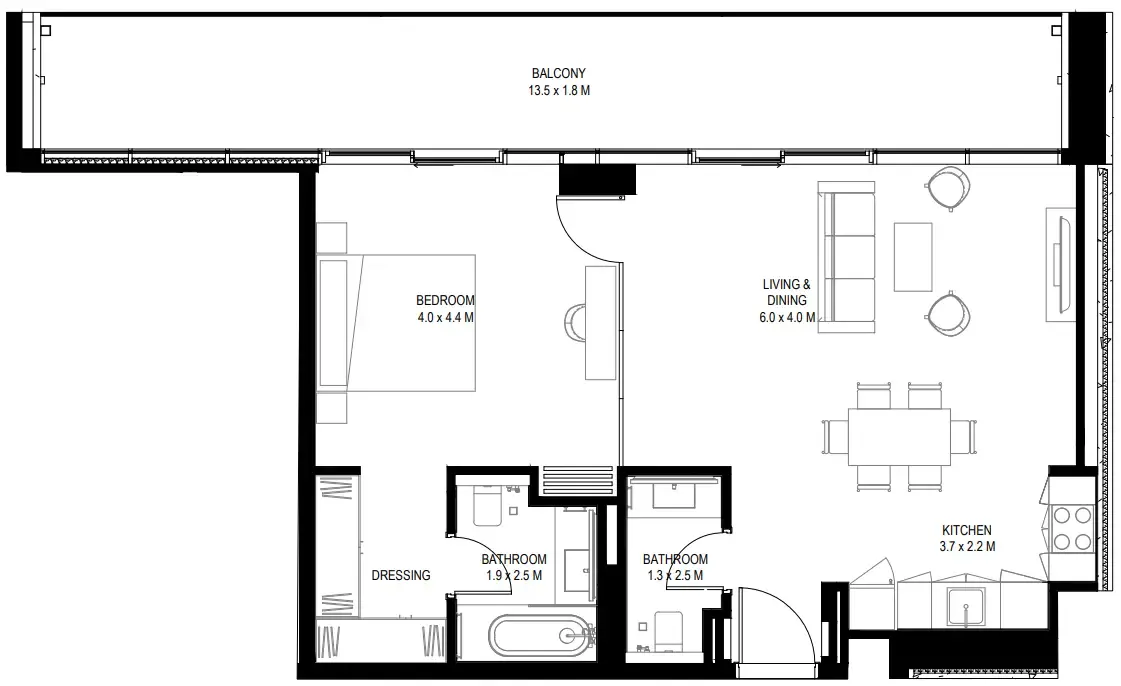 Arada il teatro Residences 1 and 2 floor plan