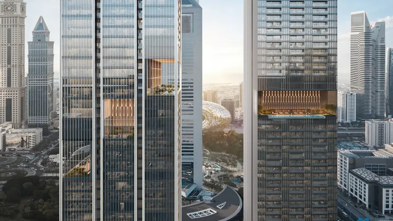 Exterior at Jumeirah Residences Emirates Towers in DIFC (Dubai International Financial Center)